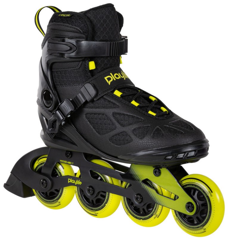 Playlife Lancer Black inline fitness skate with four 84 mm wheels